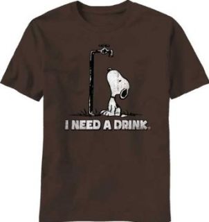 Peanuts Snoopy Take A Drink Mens T Shirt Clothing