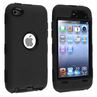 Black/ Black Hybrid Case for Apple iPod Touch 4th Generation