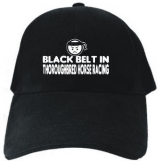 BLACK BELT IN Thoroughbred Horse Racing Black Baseball Cap