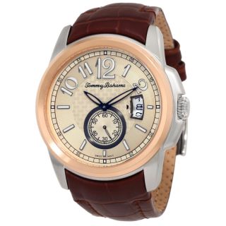 Tommy Bahama Mens Cabo Leather Strap Two tone Watch