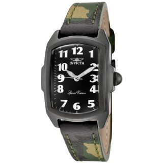 Invicta Womens Lupah Green Camouflage Genuine Leather Watch