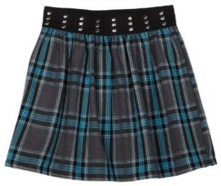 Amy Byer Girls 7 16 Plaid Soft Skirt,Turquoise,Small