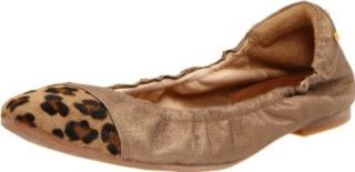 Waverly Cap Toe Pony Flat,Bronze Suede/Leopard Pony,10 M US Shoes