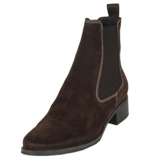 Tremp Womens Brown Suede Pull on Ankle Boots