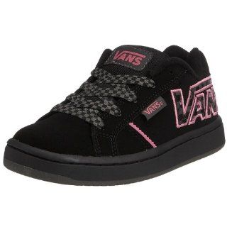  Vans Widow (Checker) Boys Skate Shoes Black/Pink Size 1: Shoes