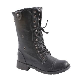 Sweet Beauty Womens Mid calf Lace up Boots