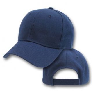 Blank / Plain Adjustable Velcro Baseball Cap / Hat   Navy