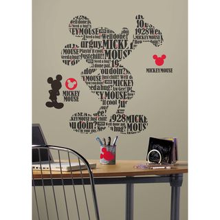 Mickey & Friends Typography Mickey Mouse Peel & Stick Giant Wall Decal