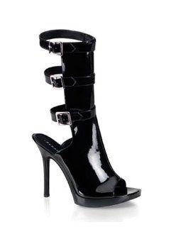 Sexy Black Mini Platform Ankle Boot   6 Shoes
