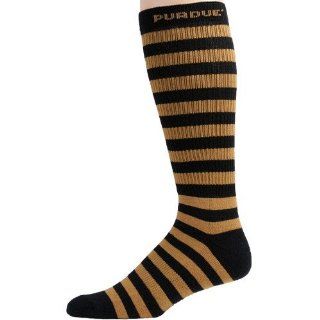NCAA Purdue Boilermakers Gold Black Striped Tall Socks