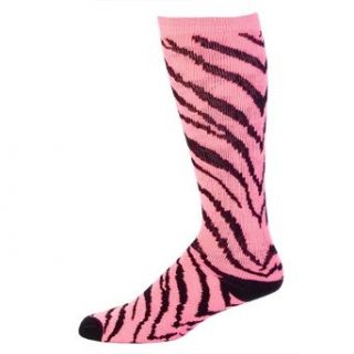 Pizzazz Girls Size 12 5 Pink Zebra Stripe Knee Hi Socks