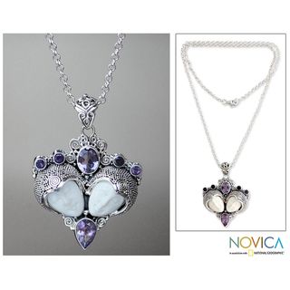 Sterling Silver Royal Romance Amethyst Necklace (Indonesia