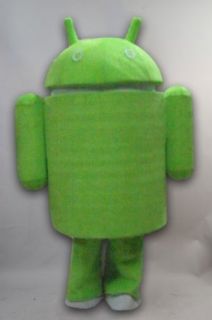 Android Logo Green Robot Mascot Costume Adult Size Style B
