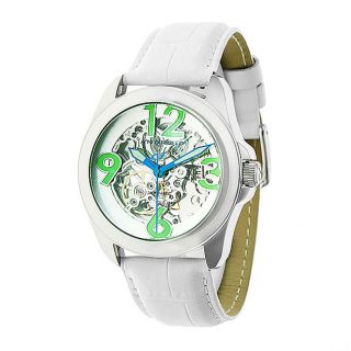 Android Womens Concept T 40 White Skeleton Automatic Leather Watch