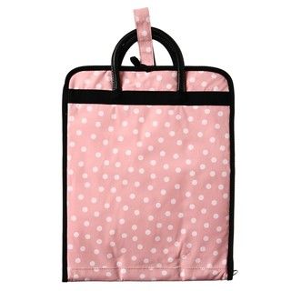 Flee Bags Pink with White Polka Dots Oil Cloth Hanging Cosmetic Bag