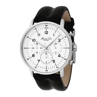 Kenneth Cole Mens New York Leather Strap Chronograph Watch