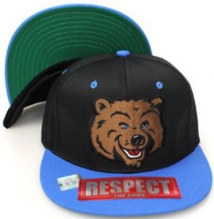 UCLA Bruins Flat Visor Logo Bear Snapback Hat Cap Black