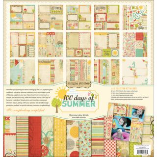 Simple Stories 100 Days Of Summer Paper Collection Kit