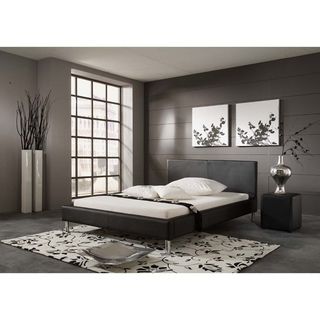 Matisse Monte Black Contemporary Platform King size Bed Frame