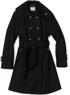 Rothschild Girls 7 16 DB Belted Trench Coat, Black, 7