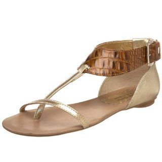 Griffin Womens Banda Street Sandal,Gold Camel Croco,5 M US Shoes