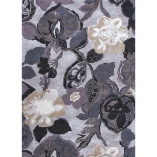 Transitional Floral Blue Wool/ Silk Tufted Rug (36 x 56) Today $124