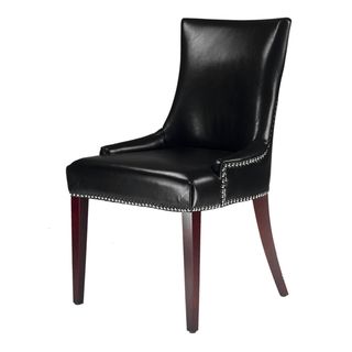 Becca Leather Dining Chair Black