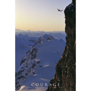 Affiche poster de montagne courage (61 x 91.5cm)   Achat / Vente