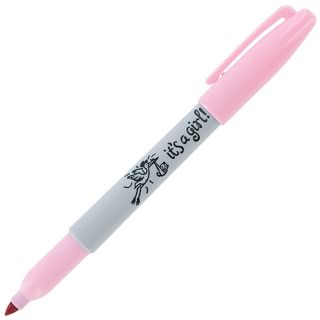 Sharpie Permanent Fine Point Pink Its A Girl Markers (Pack of 12