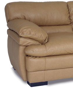 Dalton Tan Leather Sofa and Chair