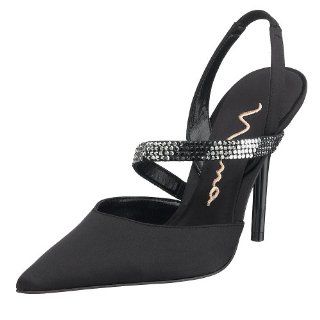 Nina Womens Viliana Pump,Black Satin,6.5 M Shoes