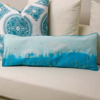 Cotton Into the Blue 12x20 inch Body Fish Pillow Cover (India