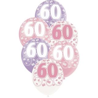 60 ans   Achat / Vente BALLON DECORATIF 6 Ballons anniversaire 60