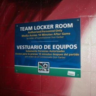 Team Locker Room Sign From Giants Stadium   NFL Room Signs