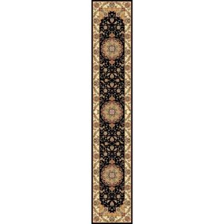 Lyndhurst Collection Traditional Black/ Ivory Runner (2 3 x 16)