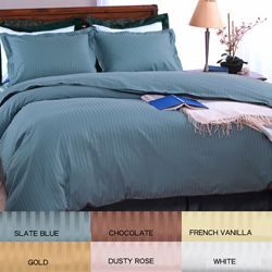 Damask Stripe 500 Thread Count 3 piece Duvet Cover Set Today $65.99