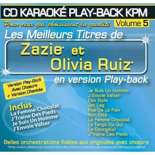 VARIETE FRANCAISE CD Karaoké Play Back KPM Vol.05 Zazie et Olivia