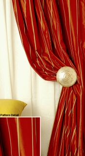 Taffeta Silk Striped Curtain Panel (50 x 108)