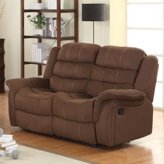 Jardin Chocolate Polyester Double Recliner Loveseat