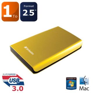 Disque dur externe 2.5 USB3.0 couleur jaune sunkissed   Capacité 1To