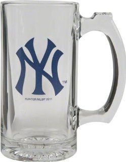 New York Yankees Beer Mug 3D Logo Glass Tankard Sports