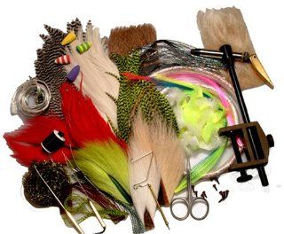Cascade Crest Deluxe Saltwater Fly Tying Kit Sports