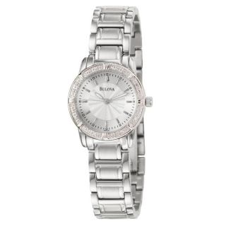 Bulova Womens Diamonds Stainless Steel Quartz Watch