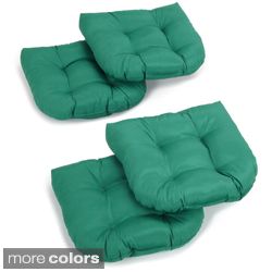 Blazing Needles 19 inch x 19 inch U shaped Tufted Twill Chair Cushions