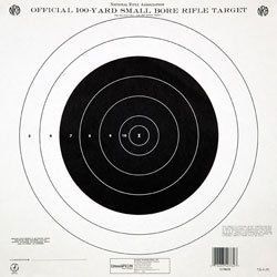 100 yard Single Bullseye to Train or Qualify Target (Pack of 100