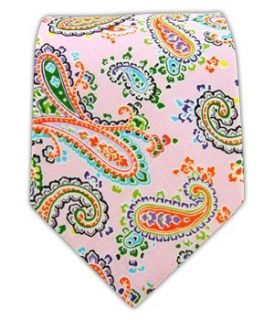 100% Cotton Pink Pastel Paisley 3 Tie Clothing