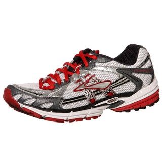 Brooks Mens Ravenna 2 Silver/ Tango Red Athletic Shoes