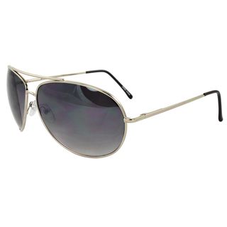 Unisex Silver Aviator Sunglasses