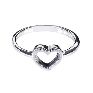Modern Romance .925 Sterling Silver Heart Ring (Thailand)