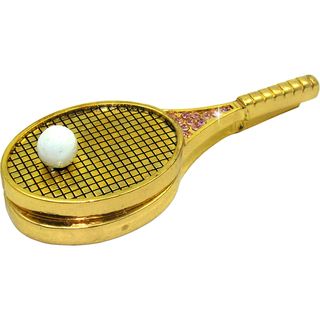 Objet dart Tennis Anyone Racquet and Ball Trinket Box